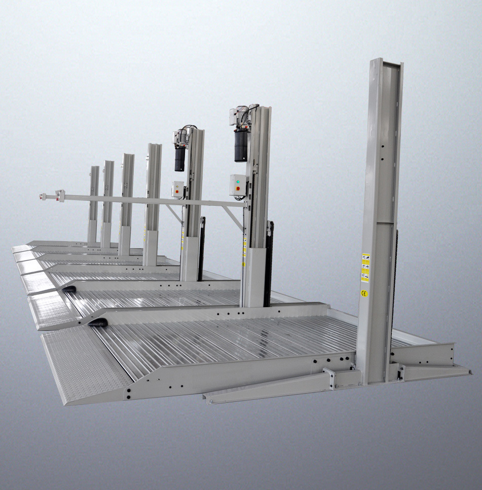 2 Post Sharing Column Double Floor Car Parking Lift