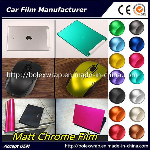 Matte Chrome Film Interior Film Decorative Sticker, Chrome Wrap Vinyl Size Choose