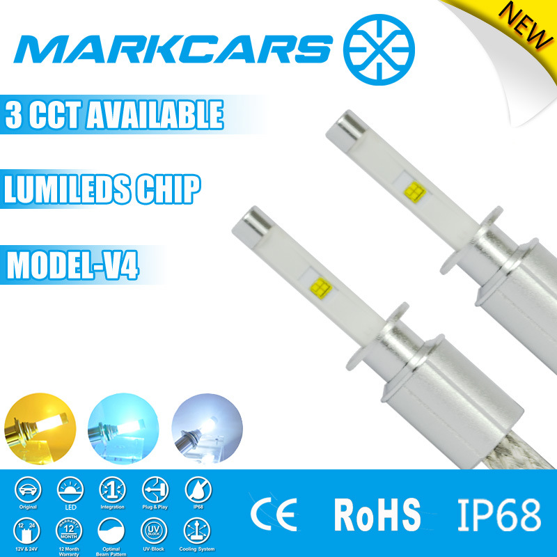 Markcars Three Color Available LED Car Headlight Use Lumiled