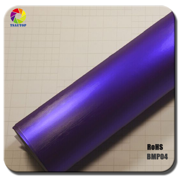 Car Wrapping Film Purple Air Bubble Matte Pearl Vinyl