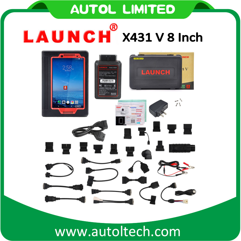 Original Launch X431 V 8 Inch Scanner 2 Years Free Update Via Official Website X-431 V WiFi/Bluetooth Car Diagnostic Tool