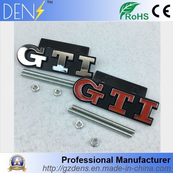 3D Car Emblem Plastic Grill Gti Badge with Screw