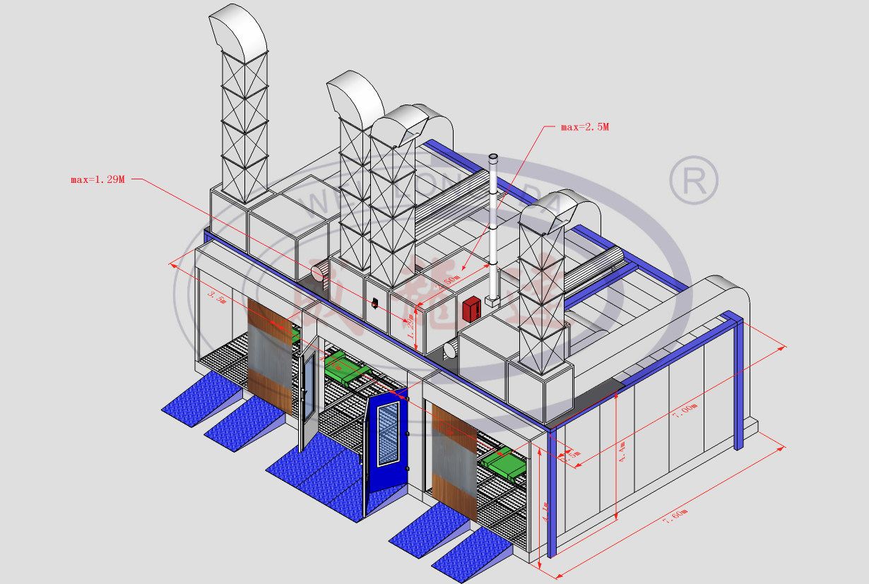 Wld9300 and Wld-PS-B3 (CE) Spray Booth and Preparation Station