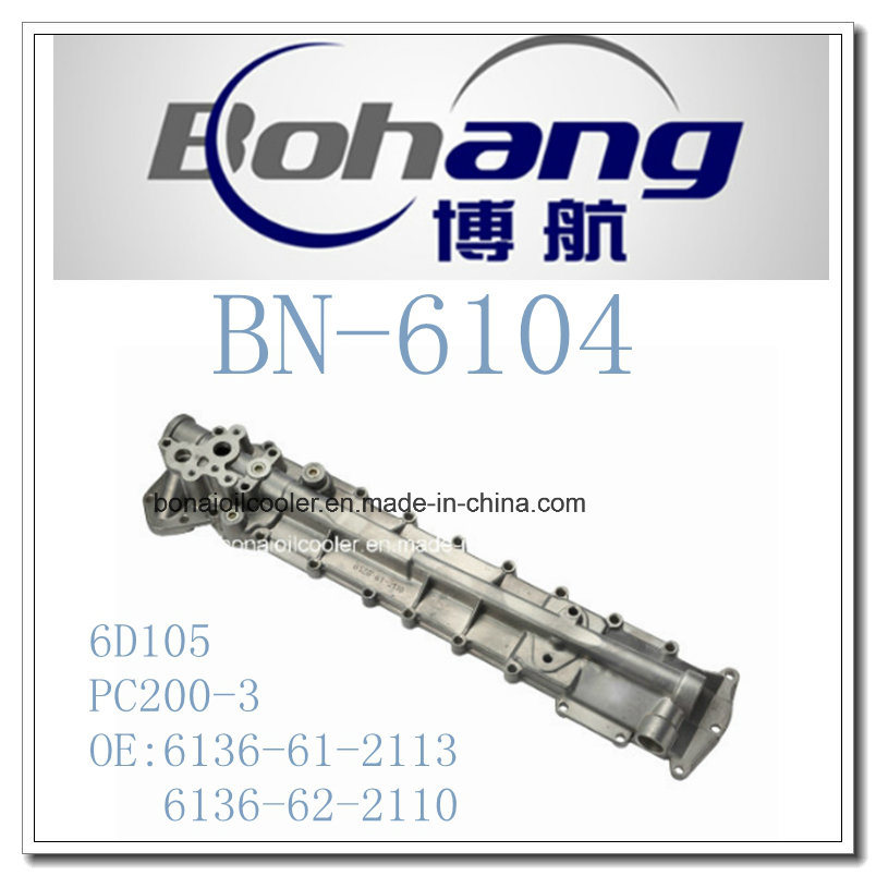 Bonai Engine Spare Part Komatsu 6D105 PC200-3 Oil Cooler Cover (6136-61-2113/6136-62-2110)