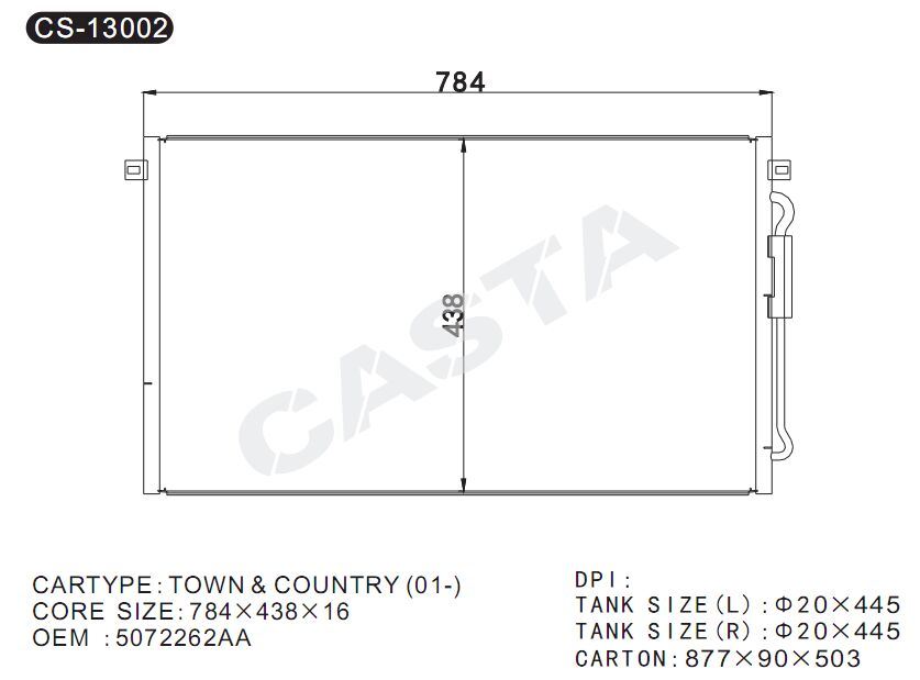 Best Quality Condenser For Chrysler Town&Country (01-)