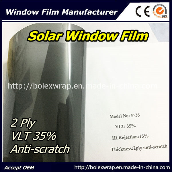 35%Vlt 2ply Glass Window Film, Car Film, Solar Film, Scratch-Resistant