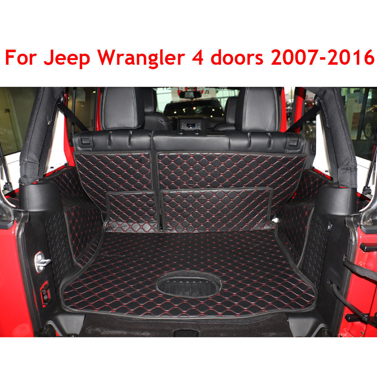 Car Trunk Mat Cargo Boot Liner Car Waterproof for Jeep Wrangler 4 Doors 2007-2016