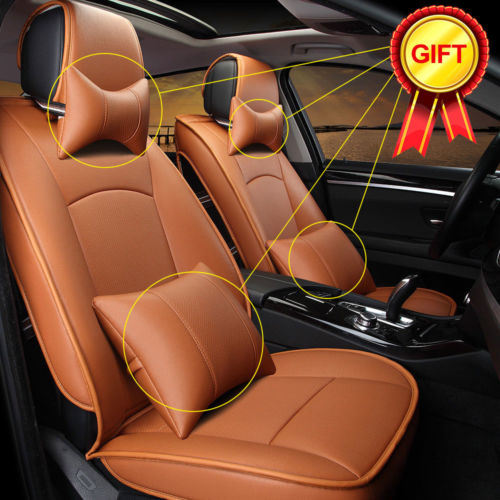 Us Full Set Car Seat Cover for Ford F-150 2010-16 PU Leather Front+Rear Cushion