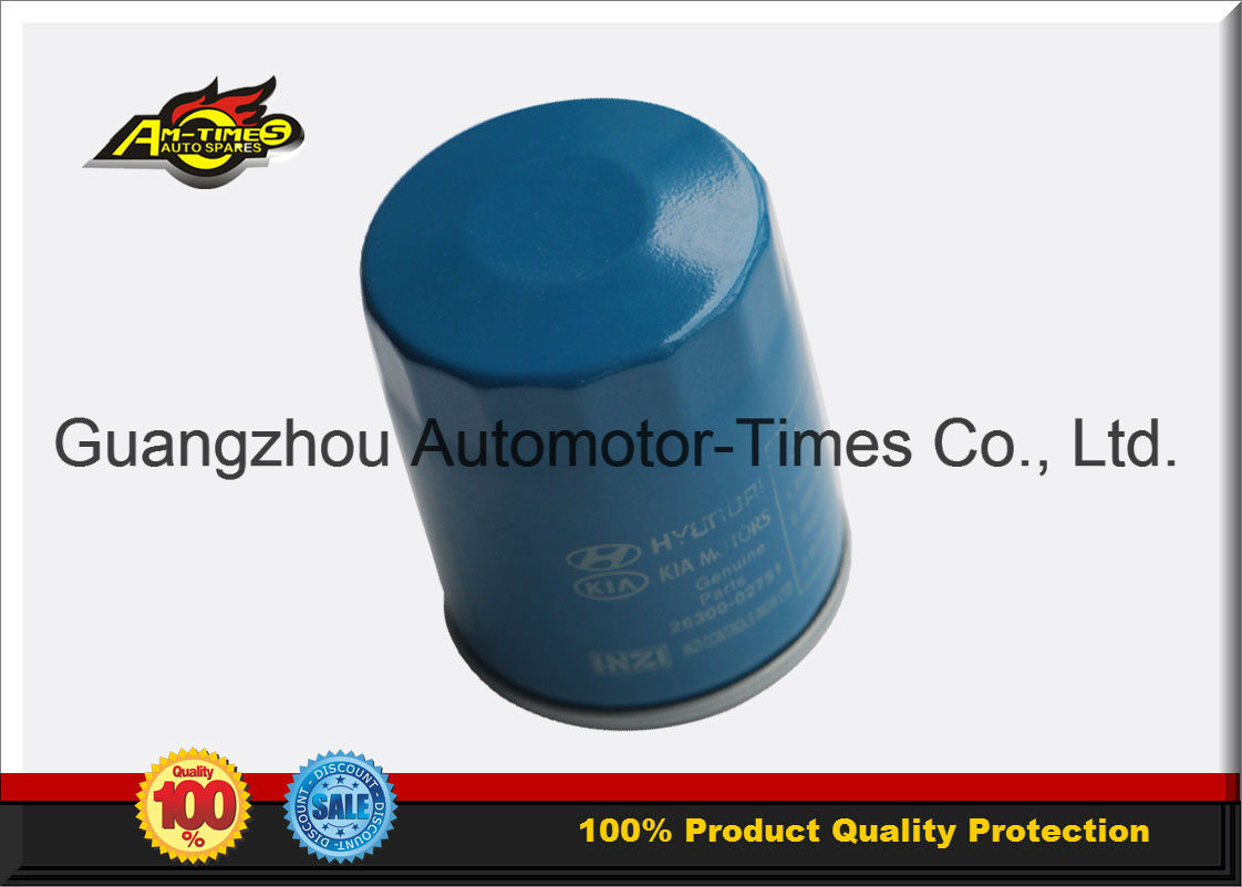 Automobile Spare Parts Oil Filters 26300-02751 for Family Cars