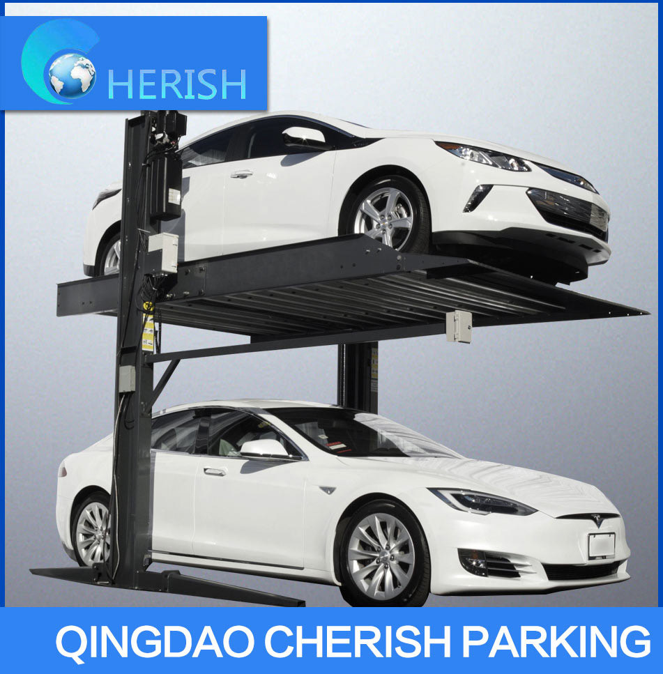 Two Levels Tilting Car Parking Lift with Ce