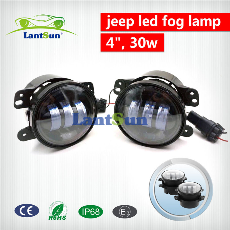 4'' 30W Round LED Fog Light for Jeep Wrangler