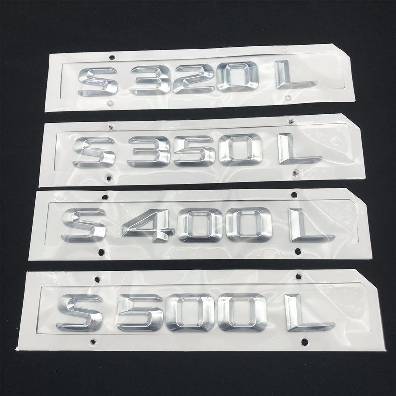 S550L S320L S350L S400L3d Metal Rear Chrome Emblem Letter Stickers for ...