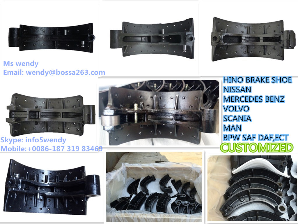Truck and Trailer Brake Shoe with Brake Ling for Hino Nissan Benz Volvo