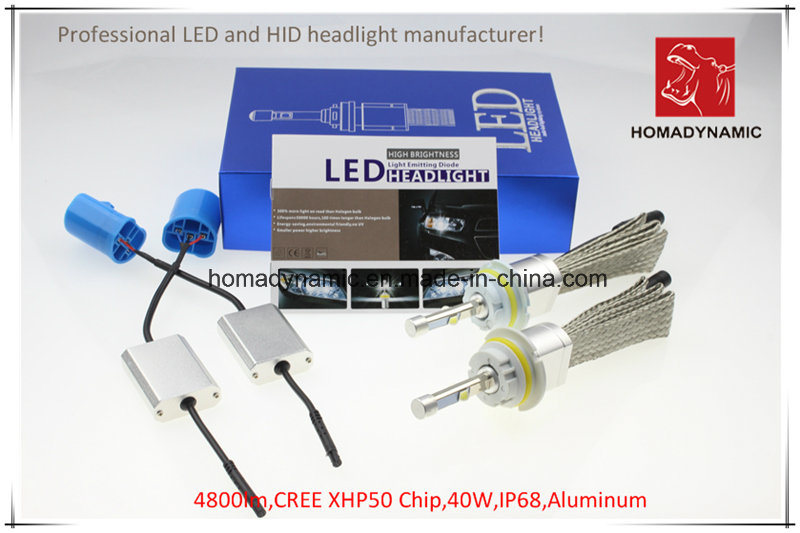LED Car Light of LED Headlight with CREE Xhp-50 Chip H4 9600lm 6000k