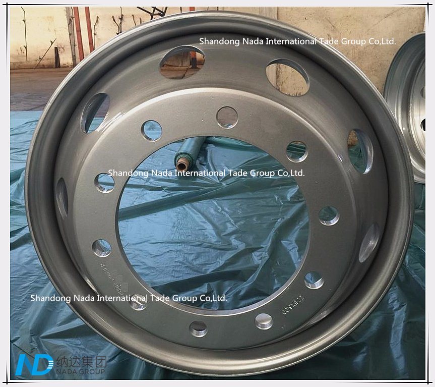 22.5x6.00 Tubeless Rim TBR Truck Steel Wheel with TS16949/ISO9001: 2000