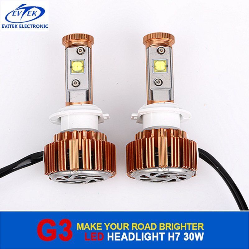 Automobile LED Light 30W 3000lm H7 H1 H3 9005 (HB3) CREE LED Headlight 6000k