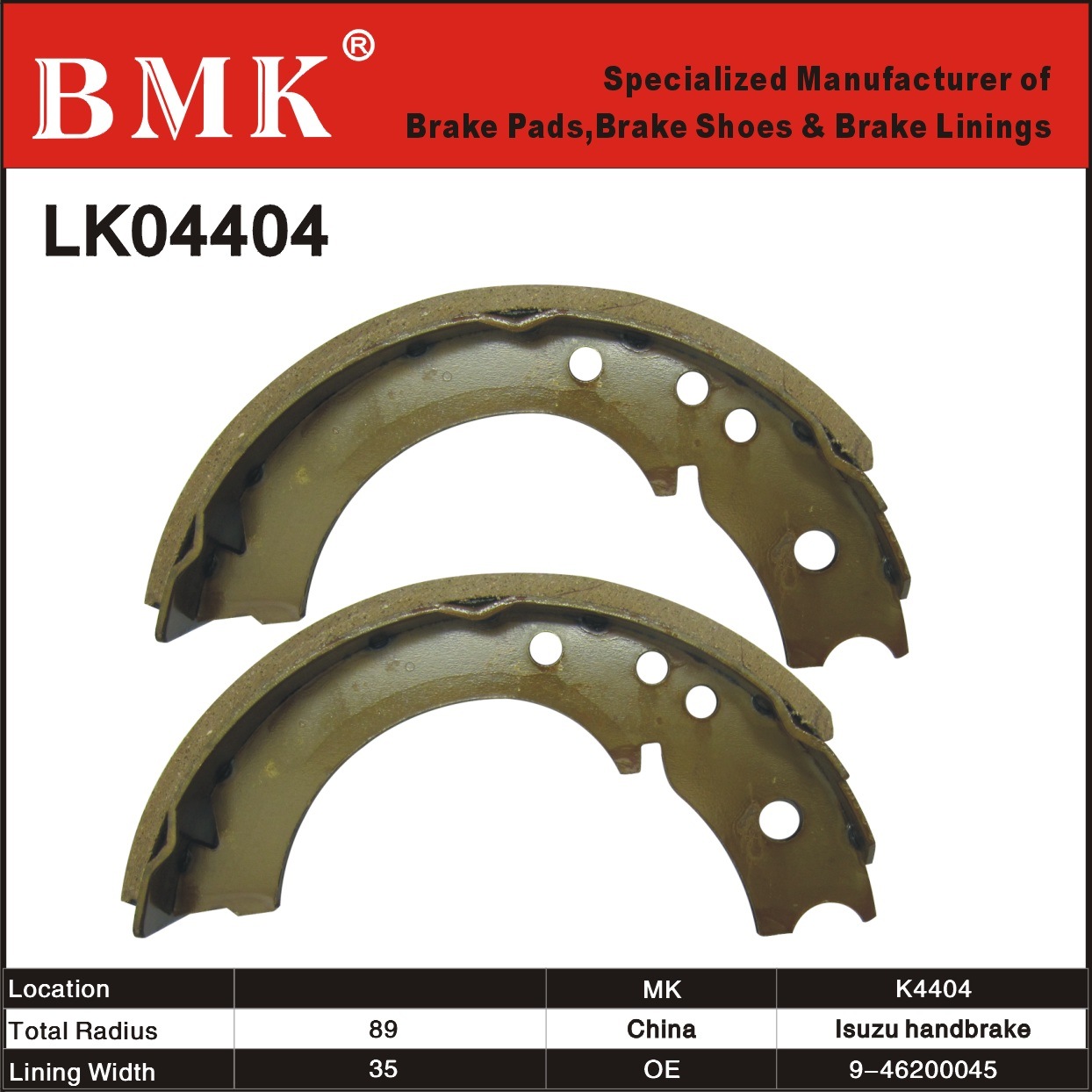 Adanced Quality Brake Shoe (K4404)