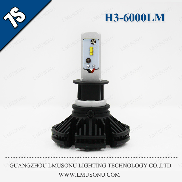 Lmusonu LED Car Light 7s H3 LED Headlight 25W 6000lm Waterproof IP67 Car Accessory