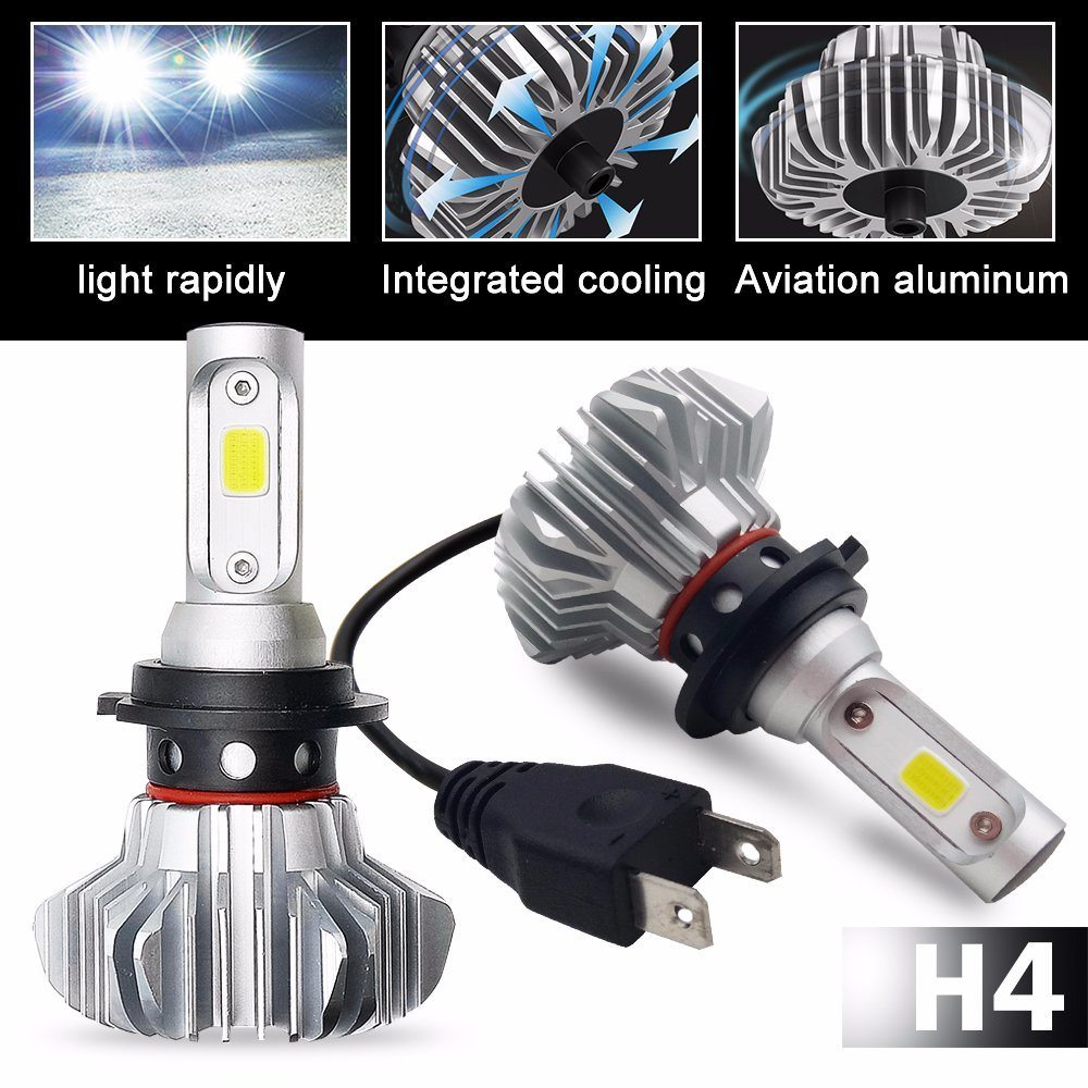 Cheapest Fanless 12V 360 COB 9006 H13 H11 H7 H4 Auto Car Lights LED Headlight Bulb