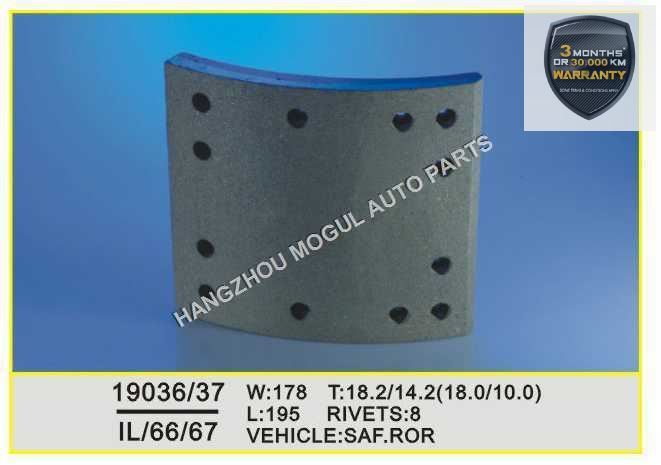 High Quality Brake Lining for Heavy Duty Truck Made in China (19036/19037)