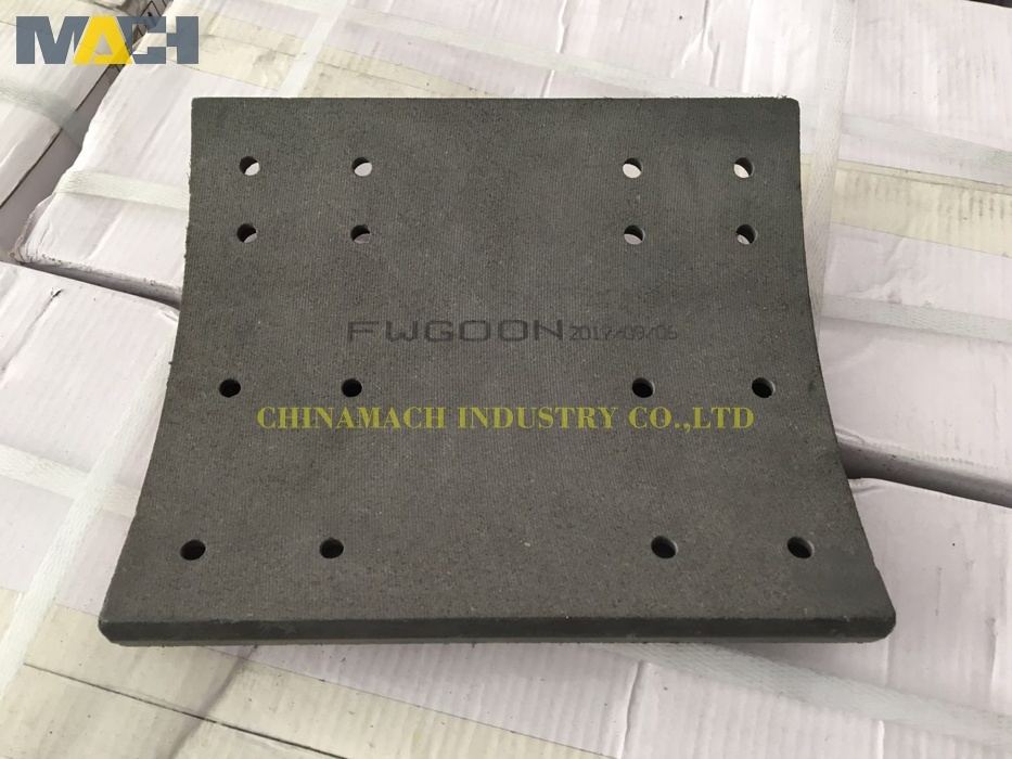 High Quality Certificated Drum Brake Liner Fmsi 4515 for 13t Fuwa