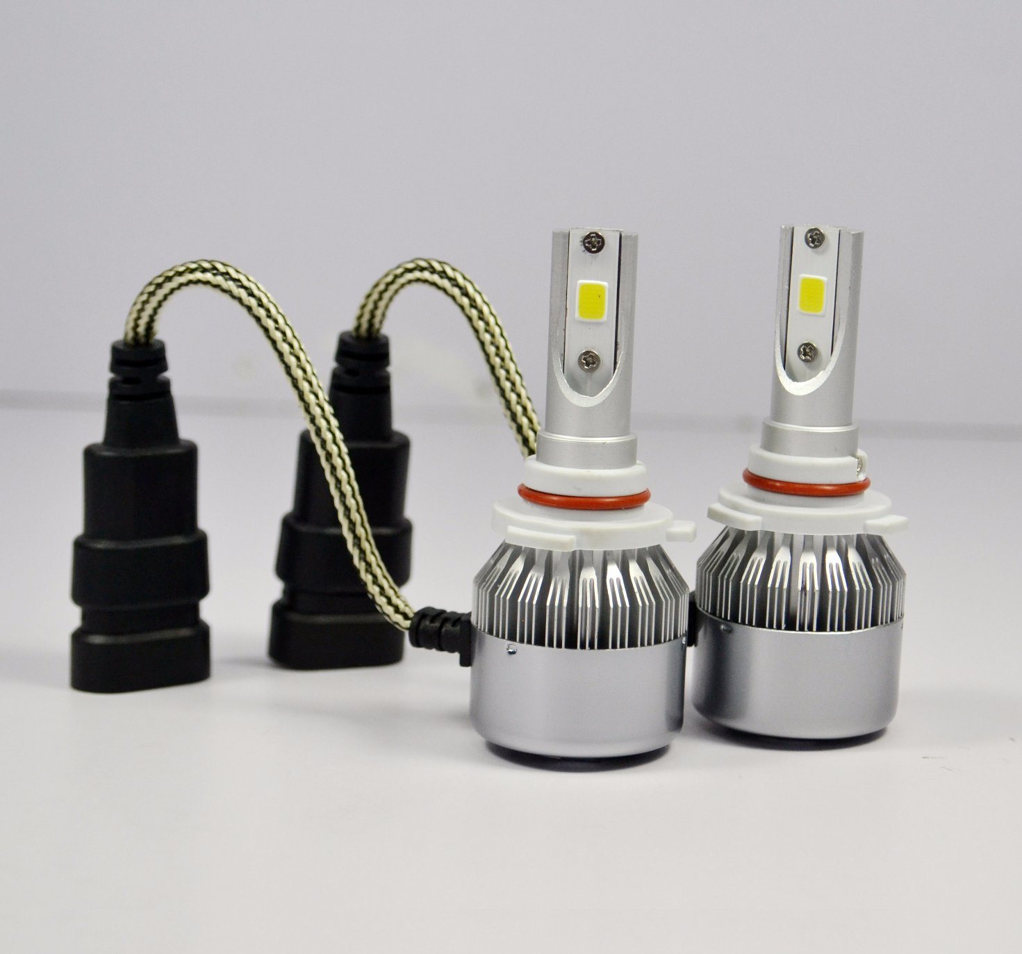 LED Headlight Bulbs, 9006 LED Headlamp Motorcycle Conversion Kits for Cars Automotive, 26W 4300K/6000K Cool White
