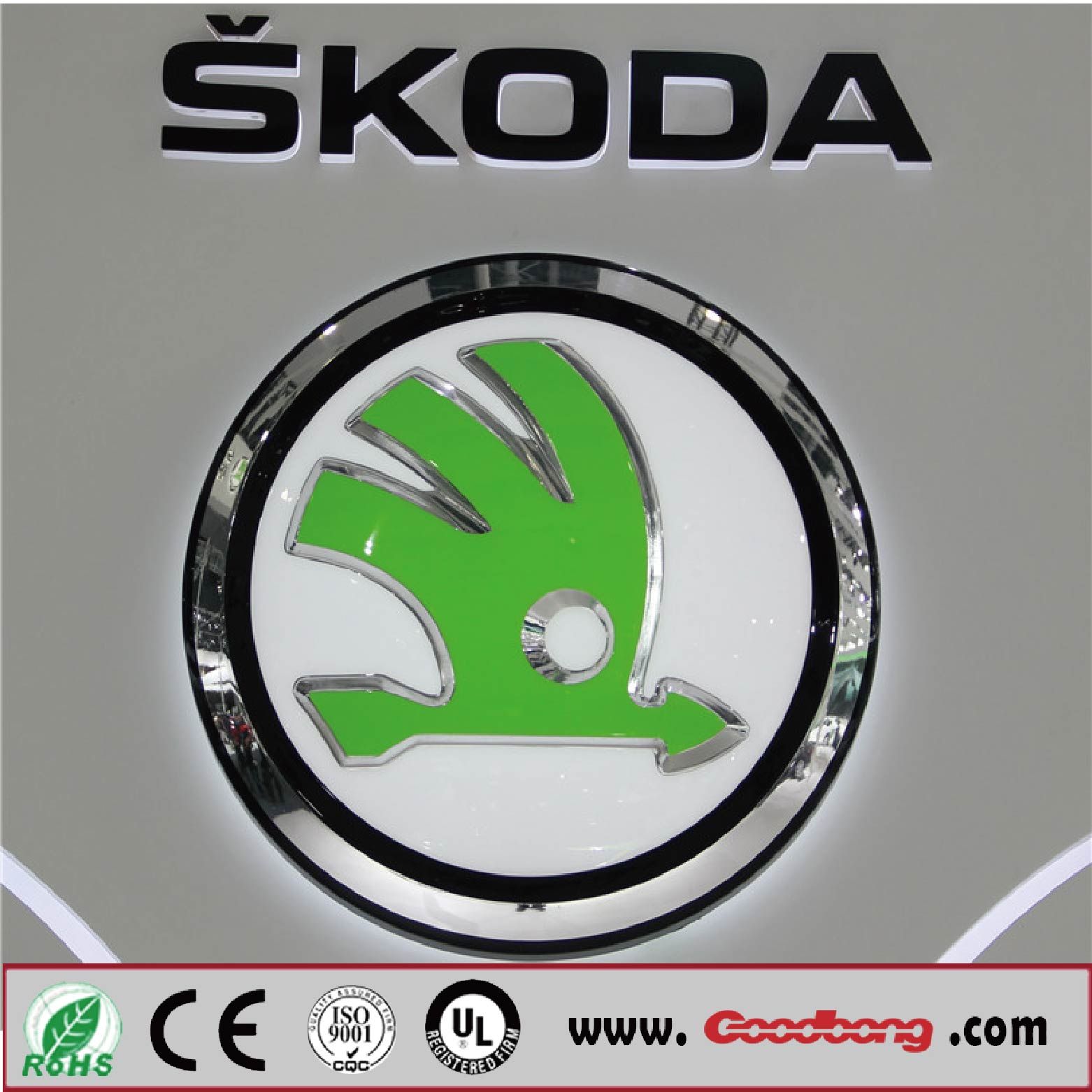 Customized Banner Signage Advertising 3D Car Logo Signs for Skoda ...