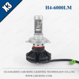 X3 H4 25W 6000lm LED Auto Headlight