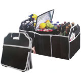 Folding Portable Car Trunk Organizer with Picnic Cooler Compartment