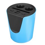 2-Port Cup Shape Holder Car Charger with Card Slot