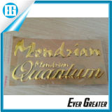 UV Resistant Gold Color 3D Soft Sticker for Cars