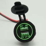 Universal Water Resistant DC 12V Dual USB Charger Car Cigarette Lighter Socket Micro USB Car Charger