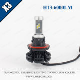 Lmusonu X3 Car H13 LED Headlight LED Car Light 25W 6000lm for Auto