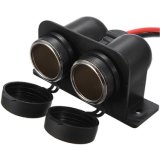 Cigarette Lighter Socket 12V Waterproof Dual Power Plug Outlet with Wire for Car Motorcycle Scooter Boat ATV RV