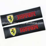 Car Logo Seat Belt Carbon Covers Shoulder Pads for Ferrari 