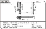 Base 1.9L Radiator for OEM: 1723528 BMW 318 