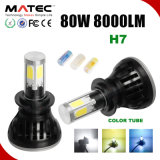 80W 8000lm Head Lamp Beam Bulbs Waterproof LED Headlight Power Kit H7 6000k