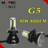 Factor New Design 360 Angle Long Life Span 80W 8000lm 9-36V Auto Headlight H1 H3 9005 9006 9007 with Canbus and COB Chips