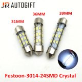 12V Car LED Bulbs LED Lamp Festoon Crystal Car License Plate Light