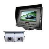 Rearview Camera with 5-Inch Cable Shatterproof Monitor, Built-in Auto-Scan and Waterproof Night Vision Camera for Trucks