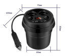 LED Display Cup Shape Dual USB Car Charger with Cable