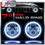 Angle Eyes Halo 50W Round 7 Inch LED Headlight for Jeep Wrangler Harley motorcycle High Low Beam
