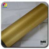 Tsautop Gold 3D Carbon Fiber Vinyl Car Wrap with Air Free Bubbles