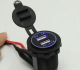 Portable Waterproof Blue LED Car Motorcycle Cigarette Lighter Socket Best Micro USB Charger