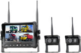 7-Inch 4CH Digital Recording Monitor Wireless Rear View Camera for Trucks, Farm Tractor, Cultivator, Trailer, Buses