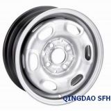 Silver Steel Wheel for Passenger Car (13X5.5J)