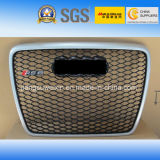 Silver Car Front Grill Grille (Black Logo) for Audi RS6 2005-2012