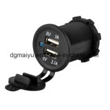 LED Waterproof Dual USB Charger Socket for Car, Marine and etc.