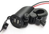 12V Waterproof Motorcycle Car Cigarette Lighter +Dual USB Charger Blue LED Light Plug Socket Charger Adapter Splitter Outlet