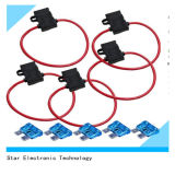 12V 10 AWG Red Wire Harness Waterproof Automotive Vehicle Inline Fuse Holder with Cover